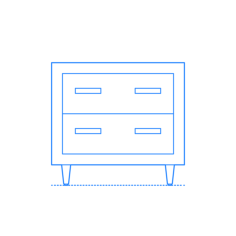 Furniture Nightstands Nomi Nightstand Line Art Illustration Svg, Free Vectors File